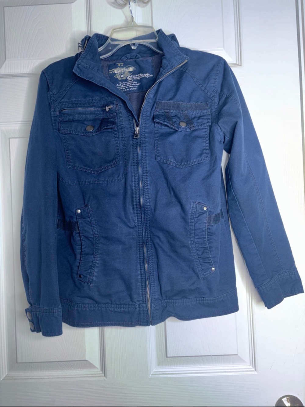 Epic Threads Blue Zip-Front Utility Jacket